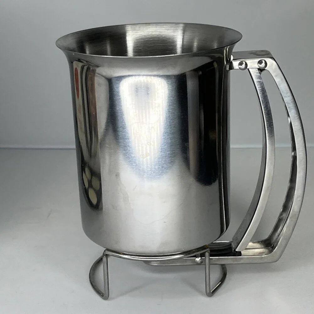 Handy Gourmet Pancake Batter Dispenser- Gourmet Stainless-Steel Pourer- 3 Cups